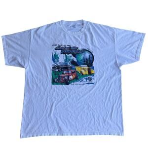 Vintage Washington Ocean Park Hot Rod 2006 Car Show ONP White Shirt Size 2XL